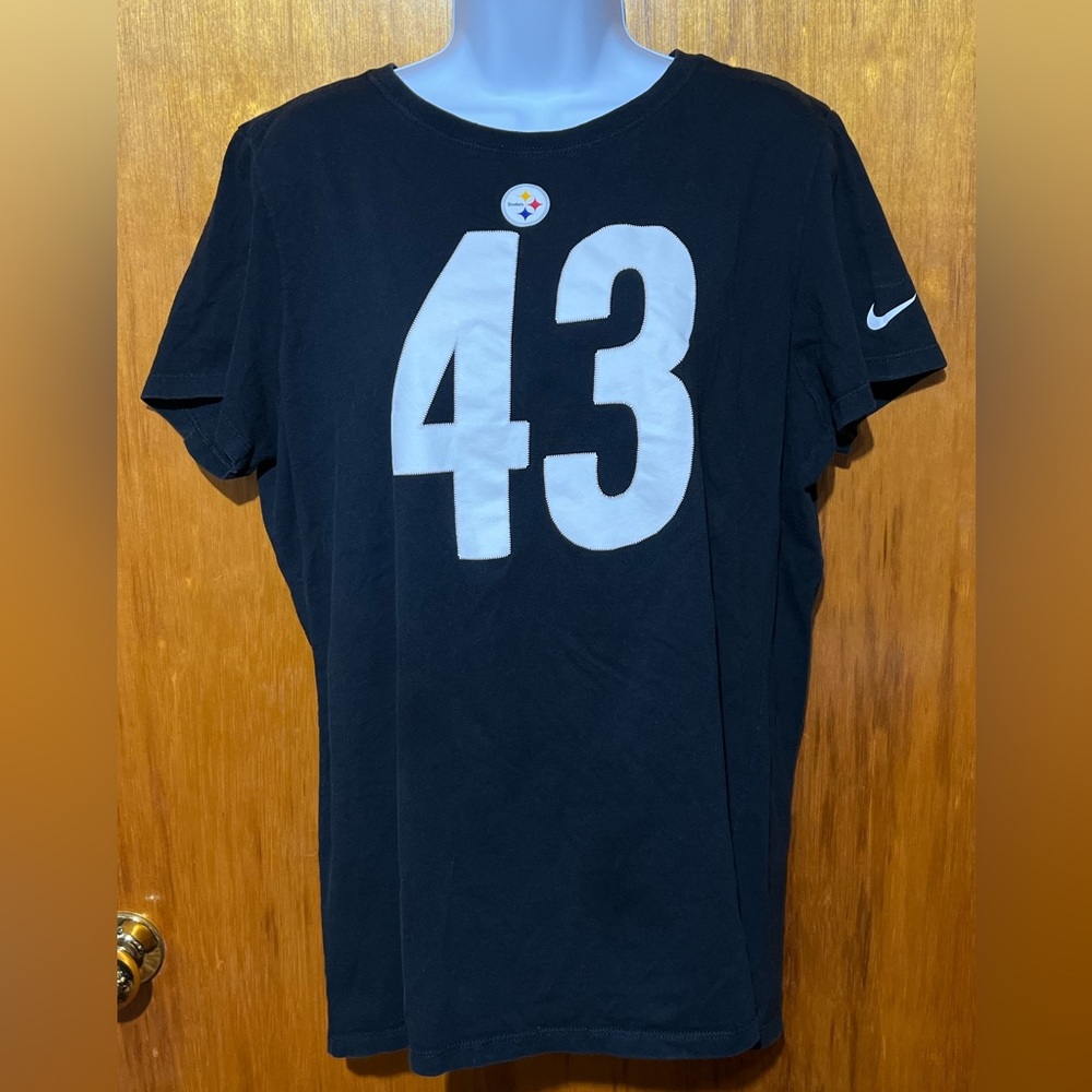 Pittsburgh Steelers Troy Polamalu Number 43 Nike Slim Fit T-shirt Size XXL